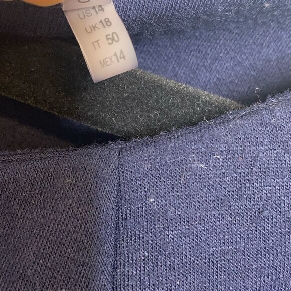 Elie tahari navy sheath dress size 14 - Picture 2 of 5